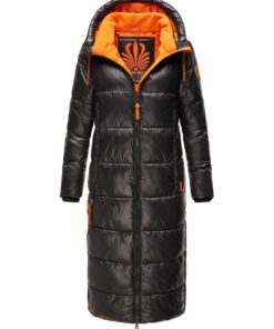 Navahoo Manteau d'hiver long pour femme avec capuche - Chauffant - Idéal pour le ski et le skying - Chic et chaud - Tail