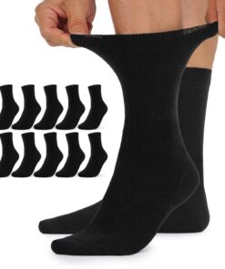 TUUHAW Chaussettes Diabétiques Homme Femme Sans Élastiquage Coton Non Compressantes OEKO-TEX