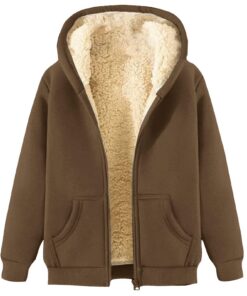 Générique Veste Polaire Femme Chaud Sherpa Thermique Poche Blouson Hiver