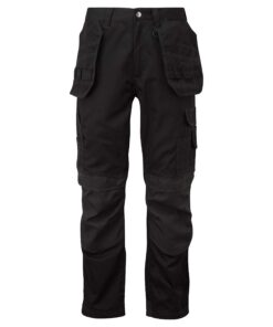 Osbauer Pantalon de travail pour homme - Pantalon cargo multipoches avec poches genouillères taille semi-élastique - Ren