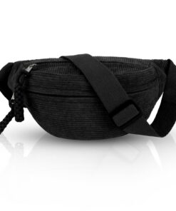 Sac Maxmoc à bandoulière femme petit velours côtelé élégant pratique Noir