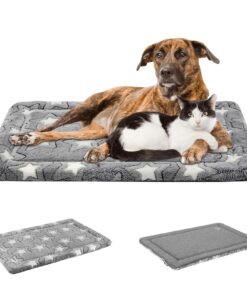 EMPSIGN Housse de Lit Réversible pour Chiens (Grande Taille 137x84x2,8cm), Matelas en Mousse Haute Densité Lavable, Lit
