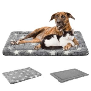 EMPSIGN Housse de Lit Réversible pour Chiens (Grande Taille 137x84x2,8cm), Matelas en Mousse Haute Densité Lavable, Lit