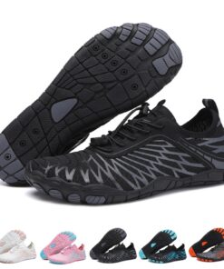 Chaussures Pieds Nus Antidérapantes pour Hike - Modèle Minimaliste à Bout Large, Chaussures Sans Chaussettes Femme/Homme