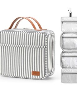 Trousse de Toilette Imperméable Bosidu pour Femme et Homme - Grande Capacité et Suspendue - Accessoire de Voyage