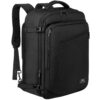 MATEIN Bagage Cabine Extensible, Sac à Dos Voyage pour Homme Femme, Imperméable Travel Backpack, Noir