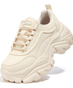 Baskets LUCKY STEP pour Femmes Tendance et Comfortables Talons CompensésChaussures Décontractées Plateforme
