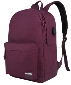 SUPACOOL Sac à dos léger et décontracté pour ordinateur portable 17.3 Pouces pour hommes et femmes, parfait pour un usag