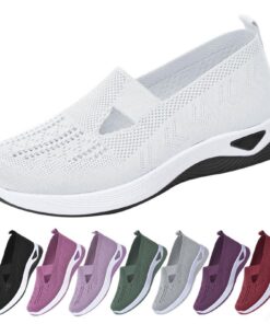 Chaussures orthopédiques femmes été légères et respirantes white slip-ins randonnée running mode