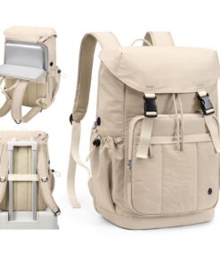 Sac À Dos Femme Étanche 15.6 Pouces Ordinateur Portable PC Voyage Travail École Abricot