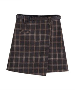 Beau Kilt Ecossais Jupe Courte Mignonne Automne Hiver Femmes Mini