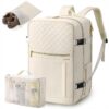 HOMIEE Sac à Dos Cabine 40L Imperméable pour Voyage Avion - 17,3" Ordinateur Portable, Rangements pour Vêtements/Chaussu