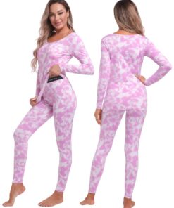 INNERSY veste thermique femme légers ensemble manches longues et pantalon hiver/automne chaud léger fonctionnel