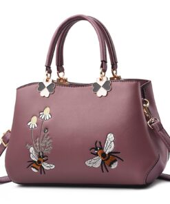 VARLIVOO Élégante Sac à Main Dames PU Cuir Violet Voyager Travail Rihanna