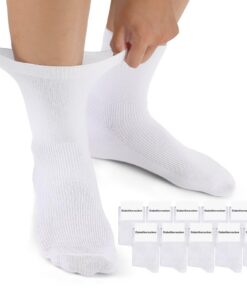 Chaussettes diabétiques Mowenti pour Homme et Femme - Sans Elastic - Sans Couture - Socquettes Amortissantes en Coton OE
