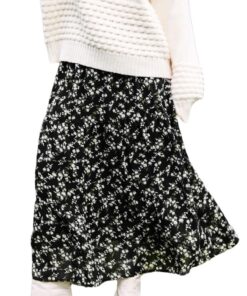 CUPSHE Jupe midi floral volants taille haute femme détachée