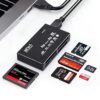 Lecteur de Cartes Mémoire USB |0 6 en 1 pour transfert rapide, compatible Mac et Windows, tout en un adapté pour SD, CF,