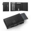 YESIIW Portefeuille Minimaliste pour Homme - Noir