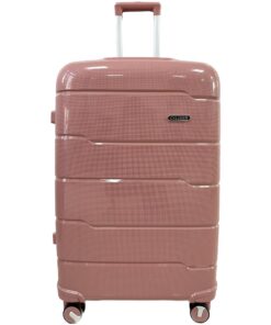 CELIMS Valise Rigide 65 cm en Polypropylène | Cadenas Intégré | 65x45x25 cm | Rose Gold