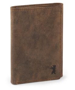 Berliner Bags Leon Portefeuille en cuir Marron : Protection RFID, Homme, Sac Classique
