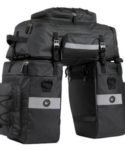 BAIGIO Sacoche Vélo 75L Étanche 3 en 1, Sac à Dos Grande Capacité pour VTT Électrique Outdoor Voyage Sport