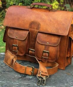 VC VINTAGE COUTURE Sac à bandoulière homme cuir véritable vintage fait main pour ordinateur portable Messenger sacoche p