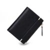 CHAOFANXI Porte-Monnaie Femme Noir Cuir PU Lisse et Souple pour Daily Wear avec Organisateur Intérieur