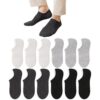 Nydunce Lot de 12 paires de chaussettes courtes hommes/femmes, coton respirant fantômes, 12 paires
