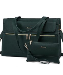 LOVEVOOK Sac Cabas Grande Capacité PU Cuir Imperméable pour Femme Voyage Travail Fonctionnalités 2Pièces Bagages 15,6 Po