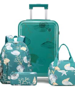 Valise Sea Choice Enfants 53x34x21cm Voyage Rigide Serrure TSA Fermeture Glissière 4 Roulettes