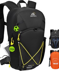 ONETOALL Sac À Dos Antivol Pour Vélo Imperméable 12L, Ceinture Ventrale Amovible - Sac Sport Pour Cyclisme, Randonnée et