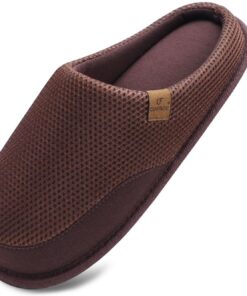 COFACE Chaussons Homme Hiver Chaud en Mousse à Mémoire Antidérapante Pour Intérieur/Extérieur Taille 45 COFACE Chaussons