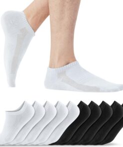 Chaussettes de sport respirantes pour hommes et femmes, en coton OEKO-TEX, 6/10 paires, courtes, pour