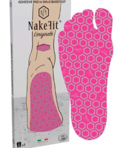 NAKEFIT L'original – Semelles adhésives roses pour sportifs – Idéales pour les pratiquants de plein air – Liberté de mou