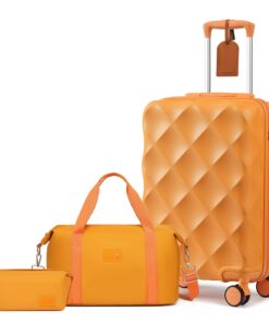 Sea choice Valise Cabine 55cm Set de 3 Valises Rigides en ABS avec Serrure TSA et 8 Roues Multidirectionnelles pour Voya