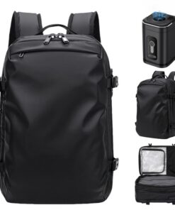 ZONCIHO Sac à dos de compression sous vide extensible 60 L avec pompe à air – Voyage, Hike, Randonnée – Sac de rangement