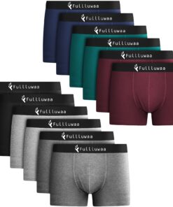 Fullluwaa Boxer Homme Coton Lot de 12 OEKO-TEX STANDARD 100 Multicolore Noir s m l XL XXL 3XL 4XL