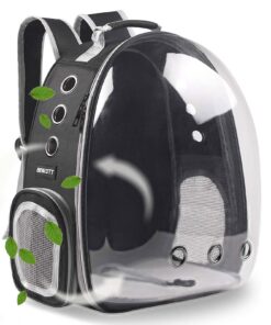 Sac à Dos de Transport pour Chats et Chiots | Approuvé par Les Compagnies Aériennes | Capsule Transparente Ventilée | Id