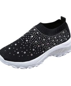 Chaussures de sport JKRTR femme antiréglage léger antidérapant (Black, 40)