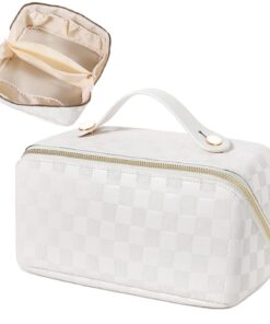 Grand Trousse de Maquillage Voyage JSTHHTT, Grande Trousse de Toilette Femme Homme, Trousse de Rangement pour Makeup et