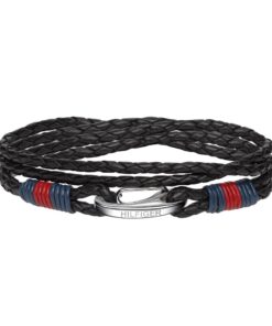 Tommy Hilfiger Joyau Bracelet Homme Tommy Hilfiger 2700534 - Cuir Noir