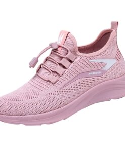 Baskets à enfiler légères et respirantes femme - Chaussures de marche athlétiques douces - Baskets décontractées pour fa