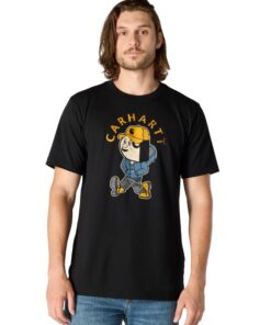 Carhartt T-shirt Active Jac Graphic léger pour hommes, t-shirt sportif respirant et confortable, idéal pour le quotidien