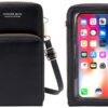 Sac à Bandoulière RRANCharltu Femmes Cuir PU Écran Tactile Porte Cartes.grp