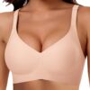 Soutien-gorge sans armatures sans coutures confortable et doux - Soutien-gorge à col en V profond / Bustier femme - Tail