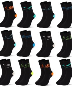 Libella 12 Paires de Chaussettes pour Enfants Garçons et Filles - Chaussettes de Sport, Chaussettes d'Hiver de Football
