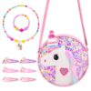 Sac à main unicorn Hifot paillettes filles cadeau anniversaire enfants bijoux