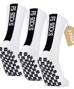 Chaussettes de Sports Gohanny Antibégaudissement Lot de 3 Hommes Femme 35-39 39-46 Chaussettes Grip Football Basket Rugb