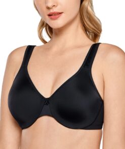 DELIMIRA Femme Soutien-Gorge Minimiseur Forte Poitrine Armature Grande Taille Non Rembourré Invisible
