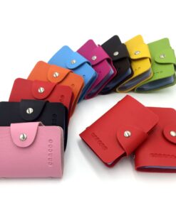 AirZyx Porte-cartes Femme Homme Porte-cartes de Crédit Femme Homme 24 Fentes (Rouge)